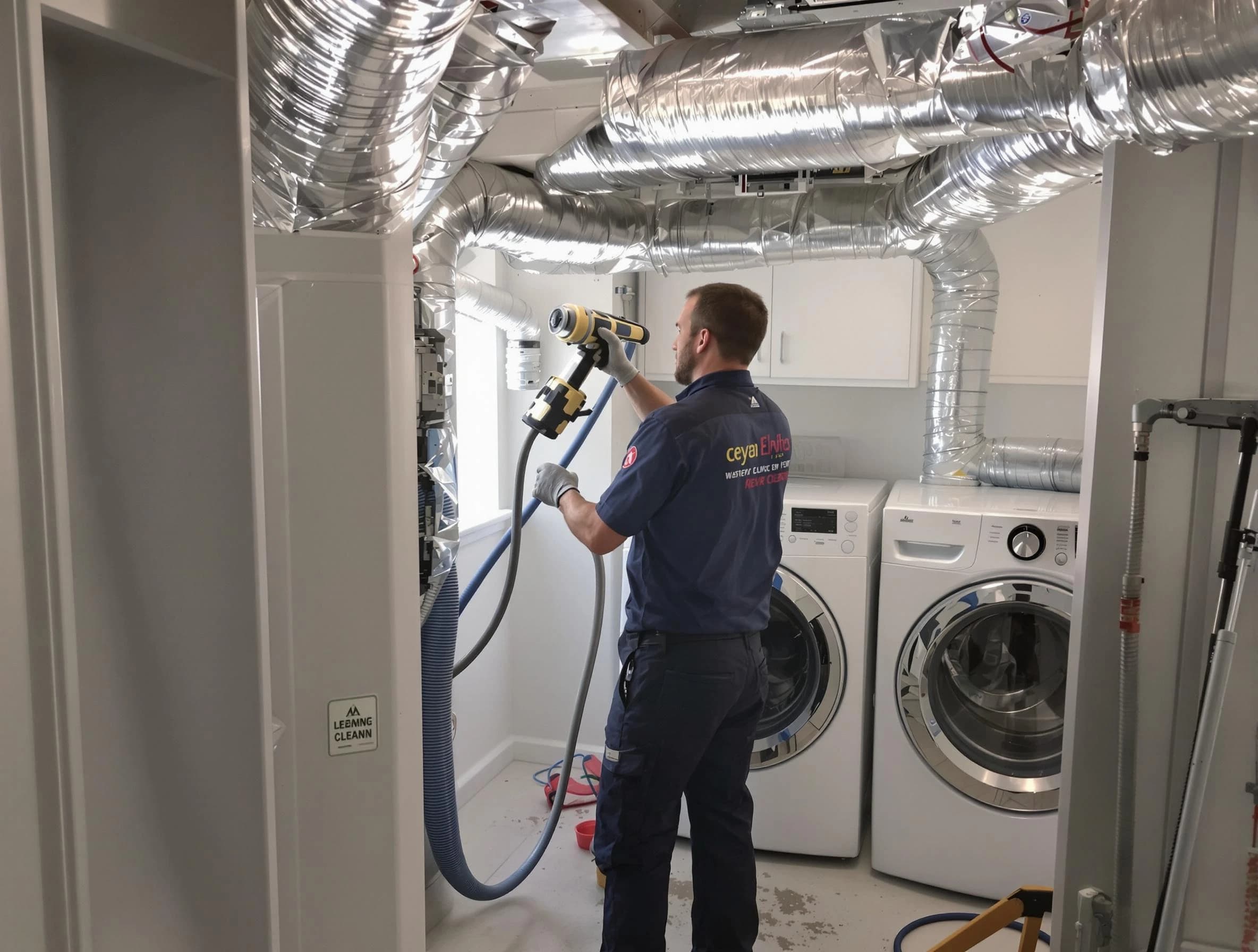 Summit Park Dryer Vent Cleaning specialist using advanced equipment for thorough duct cleaning in Summit Park