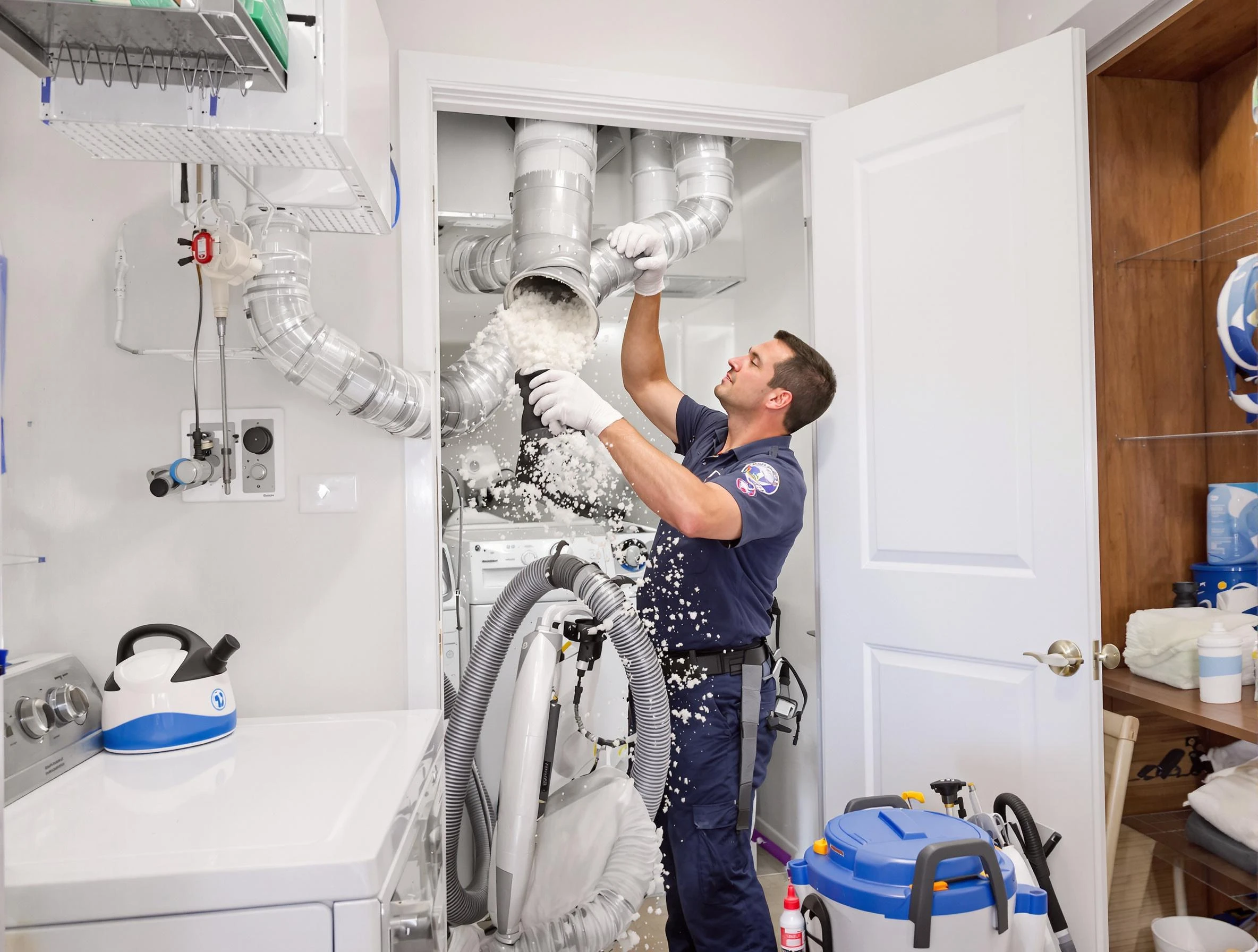 Summit Park Dryer Vent Cleaning technician delivering thorough residential dryer vent cleaning service in Summit Park